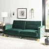 Tribeca Foldable Sofa Bed In Emerald Green/Brass - Safavieh LVS2001H