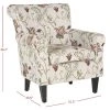 Hazina Club Chair In White/Red - Safavieh MCR1002A -Safavieh Homeware 187 MCR1002A DIM1