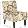 Marka Armless Club Chair In Multi Print - Safavieh MCR1004A -Safavieh Homeware 187 MCR1004A DIM1