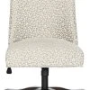 Scarlet Desk Chair In White/Light Ginger - Safavieh MCR1028A