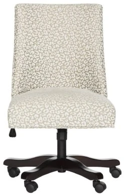 Scarlet Desk Chair In White/Light Ginger - Safavieh MCR1028A