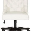 Soho Tufted Linen Swivel Desk Chair In Light Cream - Safavieh MCR1030A -Safavieh Homeware 187 MCR1030A FRONT
