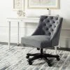 Soho Tufted Velvet Swivel Desk Chair In Grey - Safavieh MCR1030B -Safavieh Homeware 187 MCR1030B ROOM