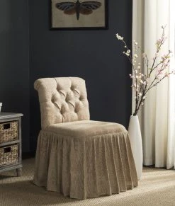Allie Vanity Chair In Beige - Safavieh MCR4201B