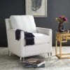 Hollywood Glam Tufted Acrylic White Club Chair W/ Silver Nail Heads In White/Clear - Safavieh MCR4213A -Safavieh Homeware 187 MCR4213A ROOM