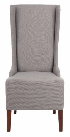 Becall 20''H Linen Dining Chair In Natural Cream/Cherry Mahogany - Safavieh MCR4501C