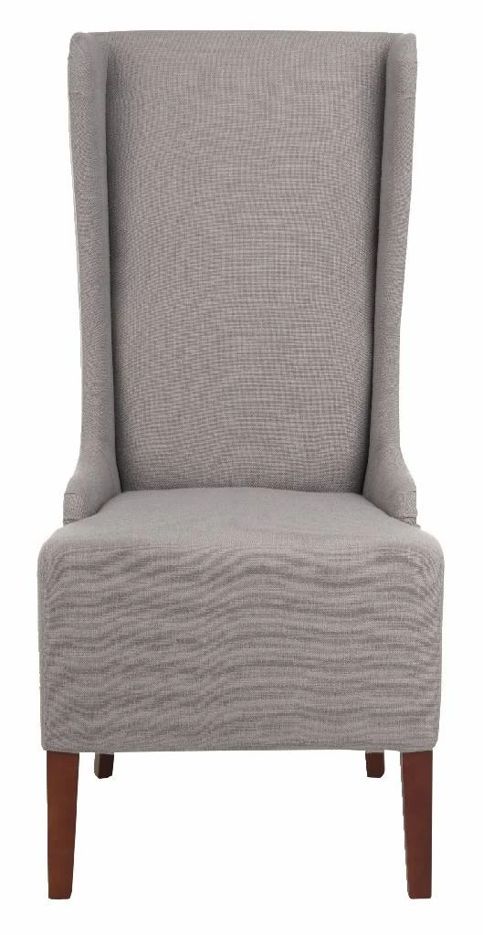 Becall 20''H Linen Dining Chair In Natural Cream/Cherry Mahogany - Safavieh MCR4501C