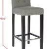 Thompson Bar Stool In Sea Mist/Espresso - Safavieh MCR4505D
