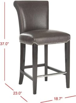 Seth Counter Stool In Antique Brown /Espresso - Safavieh MCR4509G