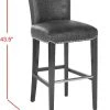 Seth Bar Stool In Black Crocodile/Black - Safavieh MCR4510E 2 Seth Bar Stool In Black Crocodile/Black - Safavieh MCR4510E -Safavieh Homeware 187 MCR4510E DIM1