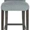 Seth Bar Stool In Sky Blue /Espresso - Safavieh MCR4510H -Safavieh Homeware 187 MCR4510H FRONT