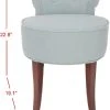 Georgia Vanity Stool In Silver Blue/Cherry Mahogany - Safavieh MCR4546B 2 Georgia Vanity Stool In Silver Blue/Cherry Mahogany - Safavieh MCR4546B -Safavieh Homeware 187 MCR4546B DIM1