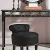 Georgia Vanity Stool In Black/Espresso - Safavieh MCR4546J
