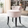 Georgia Vanity Stool In Blush Pink/Espresso - Safavieh MCR4546K -Safavieh Homeware 187 MCR4546K ROOM