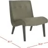 Mandell Chair W/ Buttons In Forest Green/Java - Safavieh MCR4552D -Safavieh Homeware 187 MCR4552D DIM1