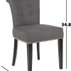Sinclair 21''H Ring Chair - Silver Nail Heads In Charcoal/Espresso (Set Of 2) - Safavieh MCR4705A-SET2 1 Sinclair 21''H Ring Chair - Silver Nail Heads In Charcoal/Espresso (Set Of 2) - Safavieh MCR4705A-SET2 -Safavieh Homeware 187 MCR4705A SET2 DIM