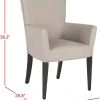 Dale Arm Chair In Taupe/Espresso - Safavieh MCR4710C -Safavieh Homeware 187 MCR4710C DIM1