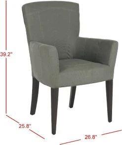 Dale Arm Chair In Sea Mist/Espresso - Safavieh MCR4710D