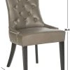 Harlow 19''H Tufted Ring Chair - Silver Nail Heads In Clay/Espresso (Set Of 2) - Safavieh MCR4716D-SET2 -Safavieh Homeware 187 MCR4716D SET2 DIM