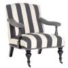 Devona Awning Stripe Arm Chair - Silver Nail Heads In Charcoal/White - Safavieh MCR4731D 2 Devona Awning Stripe Arm Chair - Silver Nail Heads In Charcoal/White - Safavieh MCR4731D -Safavieh Homeware 187 MCR4731D SIDE