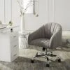 Themis Linen Chrome Leg Swivel Office Chair In Grey/Chrome - Safavieh OCH4503A 1 Themis Linen Chrome Leg Swivel Office Chair In Grey/Chrome - Safavieh OCH4503A -Safavieh Homeware 187 OCH4503A ROOM