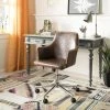 Cadence Swivel Office Chair In Brown/Chrome - Safavieh OCH7500A