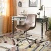 Fletcher Swivel Office Chair In Brown/Chrome - Safavieh OCH7501A -Safavieh Homeware 187 OCH7501A ROOM