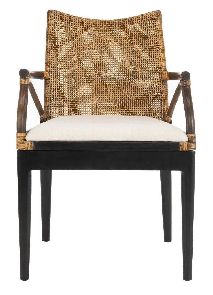 Gianni Arm Chair In Brown/White - Safavieh SEA4011A 3 Gianni Arm Chair In Brown/White - Safavieh SEA4011A