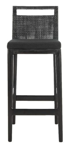 Darin Bar Stool In Black - Safavieh SEA4015A