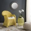 Callista Wicker Club Chair In Yellow - Safavieh SEA7001A