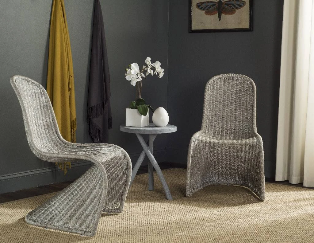 Tana Wicker Side Chair In Antique Grey (Set Of 2) - Safavieh SEA8009B-SET2 3 Tana Wicker Side Chair In Antique Grey (Set Of 2) - Safavieh SEA8009B-SET2