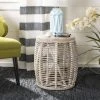 Maui Rattan Drum Stool Table In Grey White Wash - Safavieh STL6500A 1 Maui Rattan Drum Stool Table In Grey White Wash - Safavieh STL6500A -Safavieh Homeware 187 STL6500A ROOM