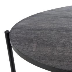 Sven Side Table In Dark Grey Oak/Black - Safavieh ACC4203A -Safavieh Homeware 187 acc4203a detail