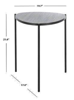 Sven Side Table In Dark Grey Oak/Black - Safavieh ACC4203A -Safavieh Homeware 187 acc4203a dim