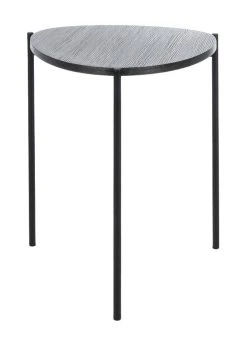 Sven Side Table In Dark Grey Oak/Black - Safavieh ACC4203A -Safavieh Homeware 187 acc4203a side