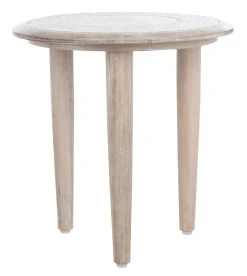 Rehnuma Carved Side Table In White Wash - Safavieh ACC5300A -Safavieh Homeware 187 acc5300a side