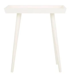 Nonie Tray Accent Table In Distressed White - Safavieh ACC5701A -Safavieh Homeware 187 acc5701a front