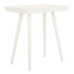 Nonie Tray Accent Table In Distressed White - Safavieh ACC5701A -Safavieh Homeware 187 acc5701a side