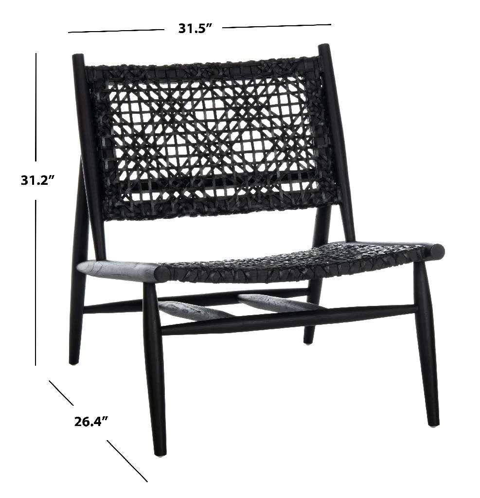Bandelier Accent Chair In Black - Safavieh ACH1000B 6 Bandelier Accent Chair In Black - Safavieh ACH1000B - Image 4