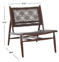 Bandelier Accent Chair In Brown - Safavieh ACH1000C -Safavieh Homeware 187 ach1000c dim