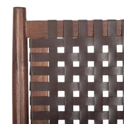 Soleil Leather Woven Accent Chair In Brown - Safavieh ACH1001C -Safavieh Homeware 187 ach1001c detail