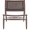 Soleil Leather Woven Accent Chair In Brown - Safavieh ACH1001C -Safavieh Homeware 187 ach1001c front