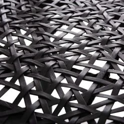 Juneau Leather Woven Accent Chair In Black - Safavieh ACH1003D -Safavieh Homeware 187 ach1003d swatch