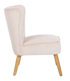 June Mid Century Accent Chair In Pale Pink/Natural - Safavieh ACH4500B -Safavieh Homeware 187 ach4500b side2