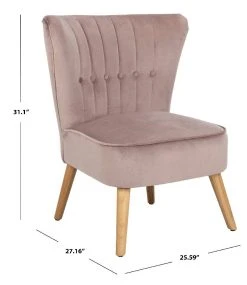 June Mid Century Accent Chair In Mauve/Natural - Safavieh ACH4500C 13 June Mid Century Accent Chair In Mauve/Natural - Safavieh ACH4500C -Safavieh Homeware 187 ach4500c dim