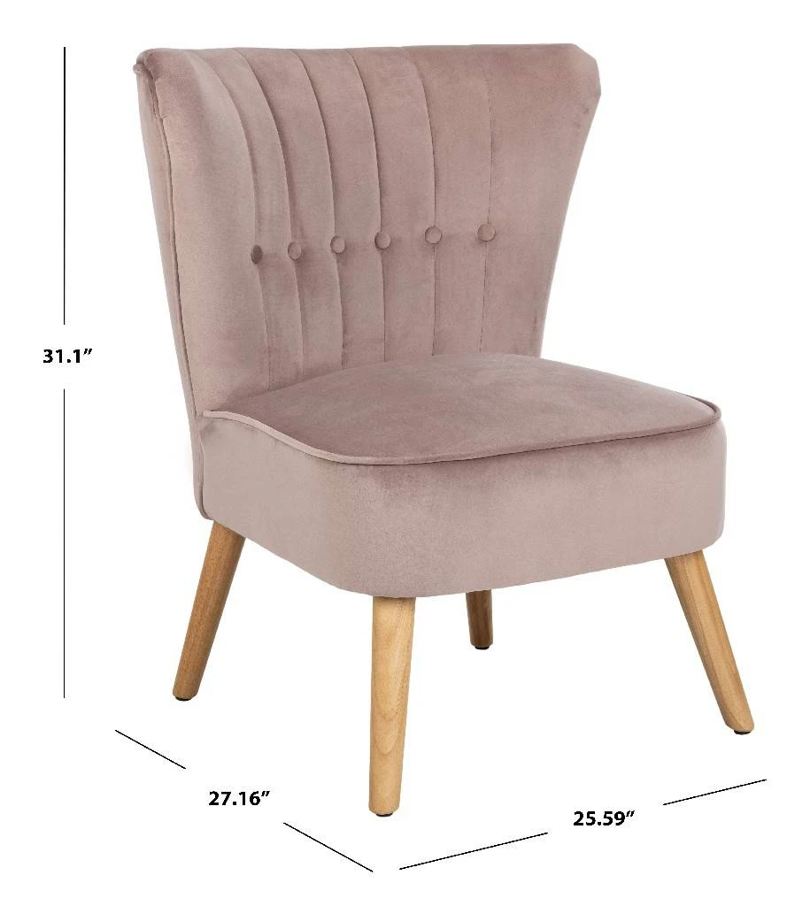 June Mid Century Accent Chair In Mauve/Natural - Safavieh ACH4500C 6 June Mid Century Accent Chair In Mauve/Natural - Safavieh ACH4500C - Image 4