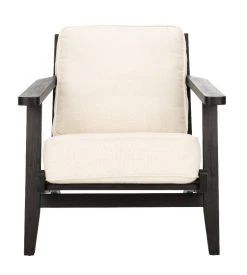 Nico Mid Century Accent Chair In Bone White/Black - Safavieh ACH4501A 14 Nico Mid Century Accent Chair In Bone White/Black - Safavieh ACH4501A -Safavieh Homeware 187 ach4501a front