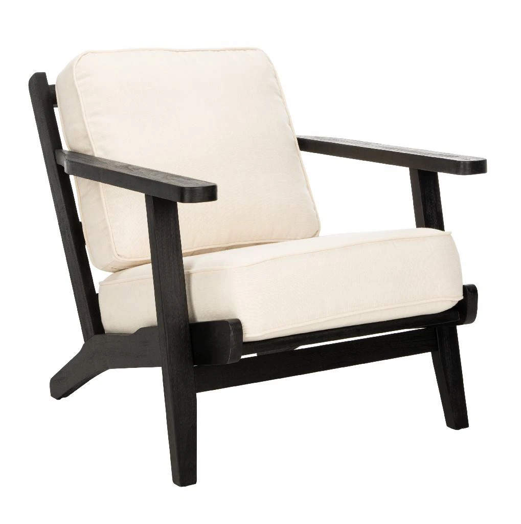 Nico Mid Century Accent Chair In Bone White/Black - Safavieh ACH4501A 9 Nico Mid Century Accent Chair In Bone White/Black - Safavieh ACH4501A - Image 7