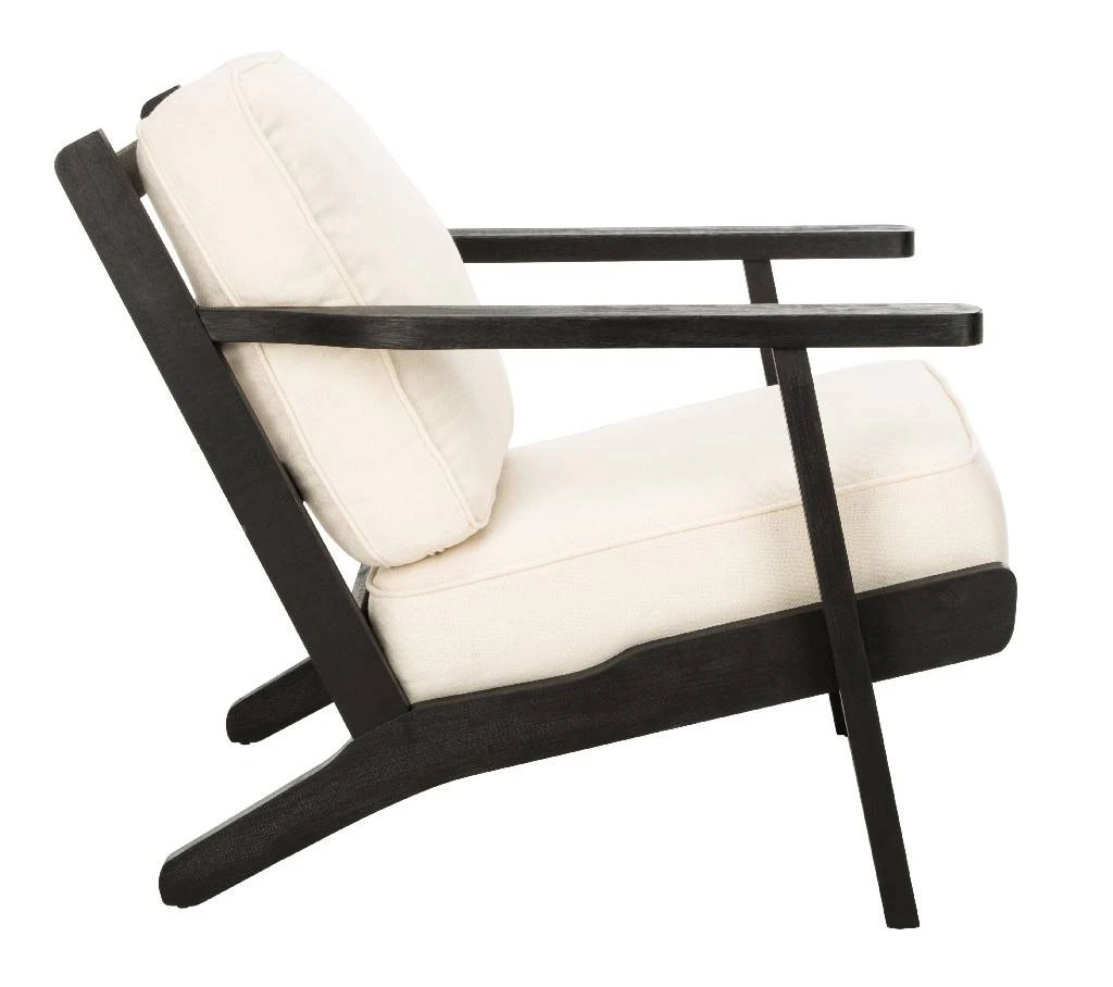 Nico Mid Century Accent Chair In Bone White/Black - Safavieh ACH4501A 10 Nico Mid Century Accent Chair In Bone White/Black - Safavieh ACH4501A - Image 8