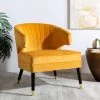 Stazia Wingback Accent Chair In Marigold/Black - Safavieh ACH4502A -Safavieh Homeware 187 ach4502a room